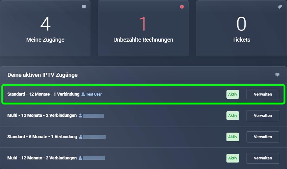 Übersicht IPTV-Zugänge